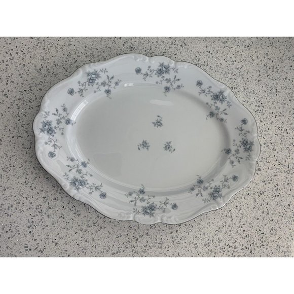 JOHANN HAVILAND BLUE GARLAND BAVARIA 13”SERVING PLATTER ~EXCELLENT CONDITION - Picture 5 of 12